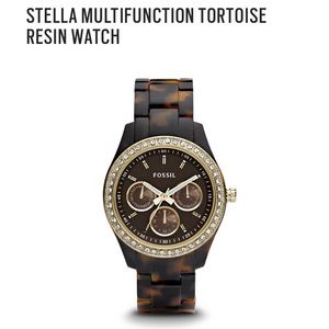 Tortoise Shell Fossil Watch